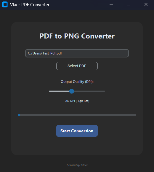 Vlaer excel to pdf Interface